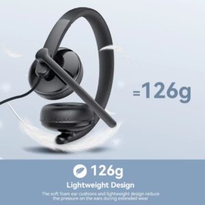 USB Headset with ENC — lightweight 126g design